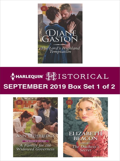 Title details for Harlequin Historical September 2019, Box Set 1 of 2 by Diane Gaston - Available